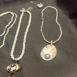Elegant Pearl and Shell Necklaces - separate or LOT